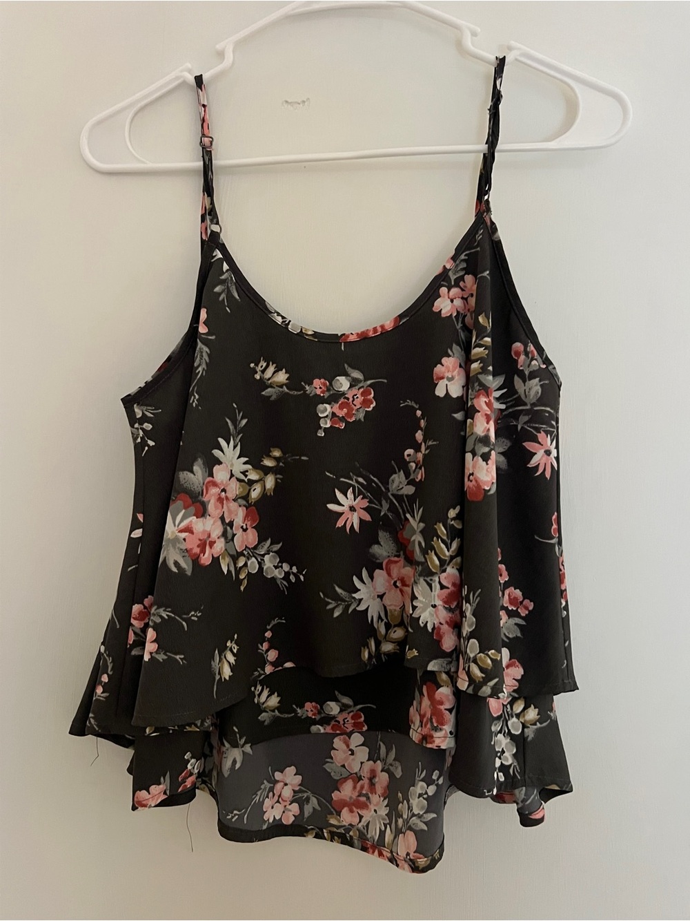 Hollister Floral Spaghetti-Strap Cami with Pink Blooms - Picture 3 of 3